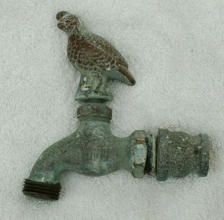 Vintage Brass Water Faucet With A Quail Turn Handle