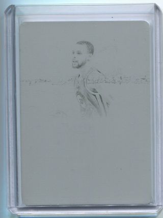 2017 - 18 Flawless Print Plate Black Steph / Stephen Curry 1/1 Golden St.  Warrior