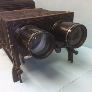 Bausch And Lomb Balopticon Magic Lantern Projector “stereopticon” Dual Lens