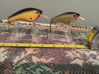 Vintage Mike Estep Balsa Wood Crank Baits,  Fishing Lures,  Made In 1974
