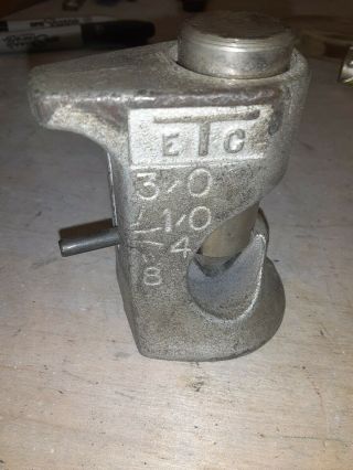 Vintage Etc Battery Cable Copper Lug Hammer Crimper Tool - 8 Awg To 4/0 Gauge