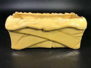 Vintage Mccoy Pottery Planter Yellow Rectangle Usa,  6 1/2 Inches Long