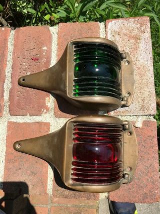 Rare Vintage Wilcox - Crittenden Wood Boat Lights From Lapstrake Chris - Craft