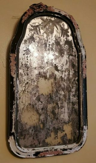 Vtg Mirror Barbola Swag Roses French Victorian Shabby Chic Farm Haunted House
