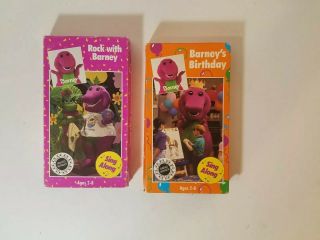2 Vintage Barney Vhs Tapes Rock With Barney And Barney 