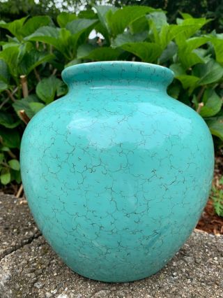 Large Chinese Turquoise Green Glaze Porcelain Antique Jar