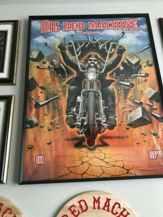 Hells Biker Angels Big Red Machine Poster Angels Outlaw Nomads Mc Motorcycle