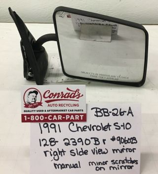 Vintage Chevrolet S - 10 1991’ Right Side View Mirror (drivers Quality)