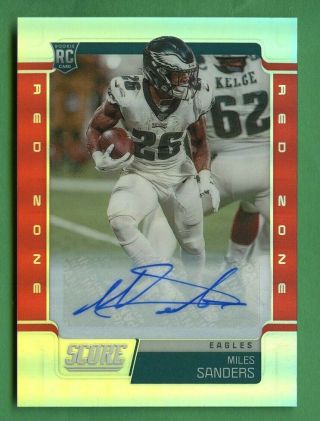 Miles Sanders 2019 Chronicles Rookie Score Update Red Zone Auto /20 Eagles