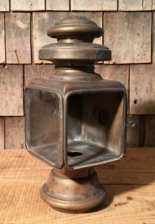 Antique Brass Atwood Castle Model 100a Buggy Carriage Oil Lamp Lantern Light