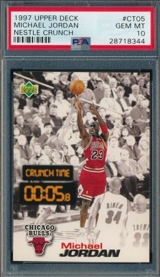 Michael Jordan 1997 - 98 Upper Deck Nestle Crunch Time Psa 10 Gem Card Ct5