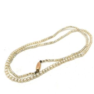 Antique Natural Georgian Seed Pearl Necklace With A Ciro Clasp