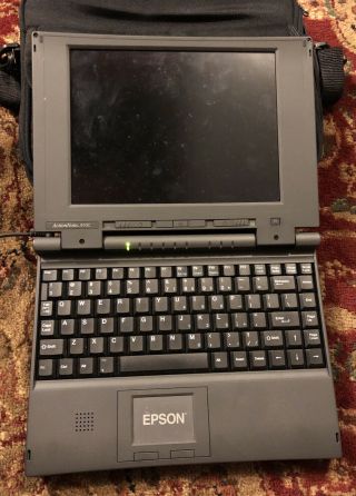 Vintage Laptop Epson Action Note 910c W/ Floppy Does Not Power On For Parts/repa