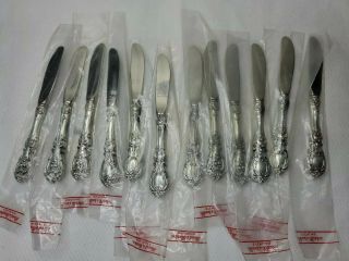 Factory 12 Reed & Barton Francis I Sterling Silver 6 3/8 " Butter Knives