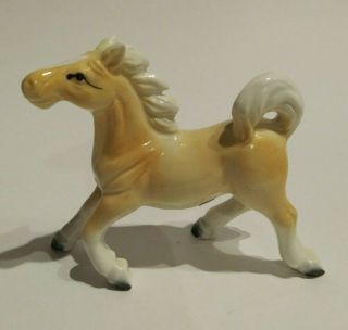 Vintage Porcelain Ceramic Palomino Horse Figurine Made Japan