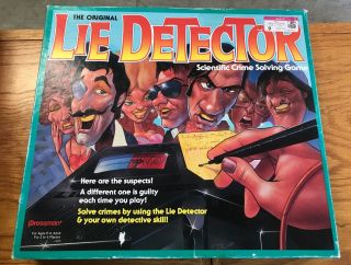Vintage The Lie Detector Board Game 1987 Pressman Mattel See Pictures