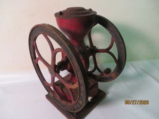 Rare Miniature Antique Cast Iron Coffee Mill Coles Philadelphia,  P.  A.  -