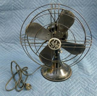 Antique Ge 12 " Oscillating Electric Fan Cat.  49x929 -