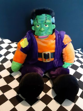 Vtg Htf 90s Halloween Monster Mash Singing Dancing Frankenstein Doll Plush