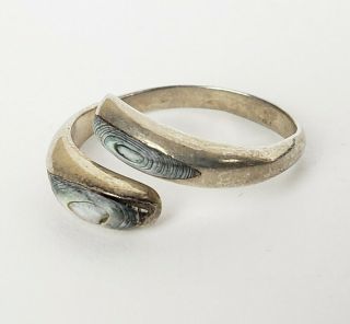 Vintage Sterling Mexico Taxco Abalone Ring