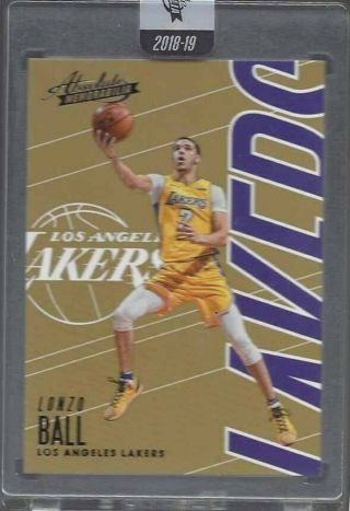 1/1 Lonzo Ball 2018 - 19 Absolute Xrc Gold Uncirculated D 2/10 His Jersey 2