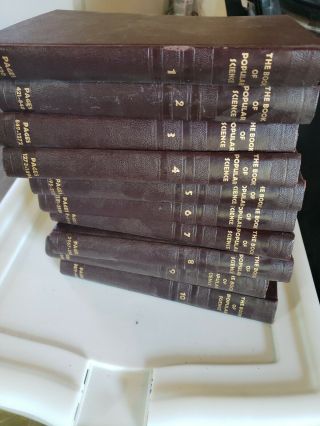 The Book Of Popular Science 10 - Volume Hardcover Book Set Vintage