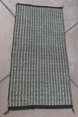 31x61 Inch Antique Navajo Double Saddle Blanket All Natural Colors