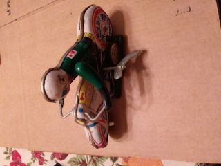 Vintage Tin Toy,  Motorcycle Ms - 702,  Made In China,  Wind - Up