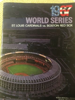 1967 Mlb World Series Vintage Program St.  Louis Cardinals Vs Boston Red Sox