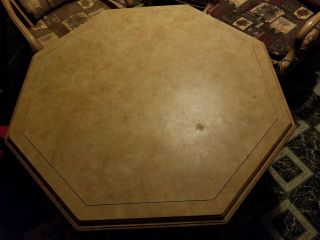 Antique Card Game Table W/ 4 Chairs