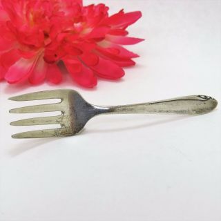 Vintage Heirloom Sterling Silver " Lasting Spring " Child / Baby Fork