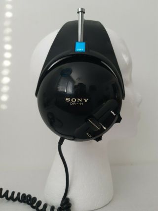 Sony DR - 11 Vintage Stereo Headphones 70s Adjustable Japan 3