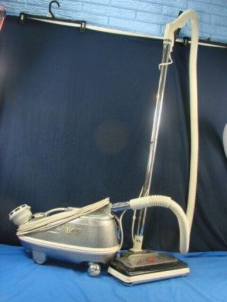 Vtg Interstate Electra Compact C - 6epb Canister Vacuum Cleaner W/ Attachment