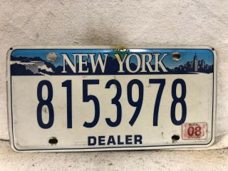 2008 York Dealer License Plate