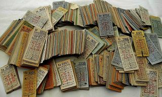 London Bus Tickets: C.  1000 " Geographical " Punch Tickets,  1940 