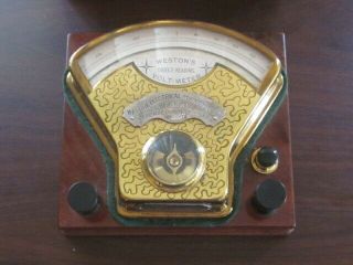 Antique Weston Voltmeter Rare Fancy Gold Plated C1890 Presentation Piece?ex