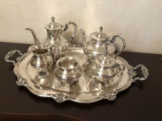 Reed & Barton Regent Silver Plate Tea & Coffee 7pc Set