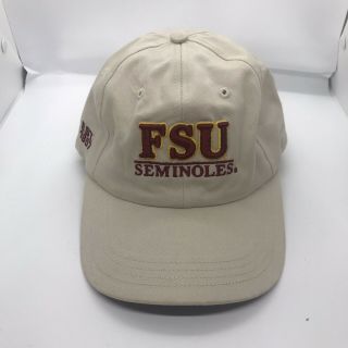Florida State Seminoles Fsu Adjustable Hat Cap Tan Ahead Headgear Vintage