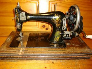Haid And (peacock) Hand - Crank Antique Sewing Machine