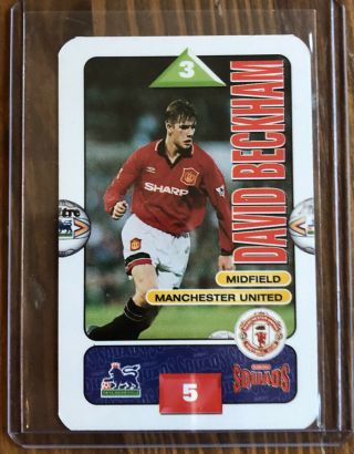 1995 - 96 Subbuteo Squads David Beckham Rc Rookie Card Manchester United