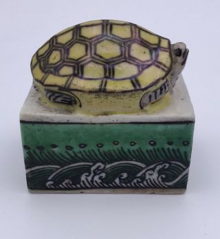Chinese Porcelain Scholar’s Seal With Turtle 3