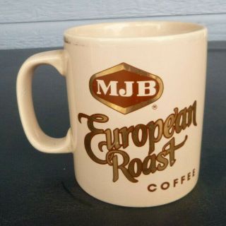 Vintage Mjb European Roast Coffee Mug Cup 3 " Staffordshire England