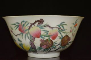 Antique Chinese Large Famille Rose Porcelain Bowl With Kiln Mark – Restoration