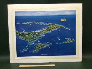 1958 Cape Cod And The Islands Massachusetts Map John Ross Macdonald Print