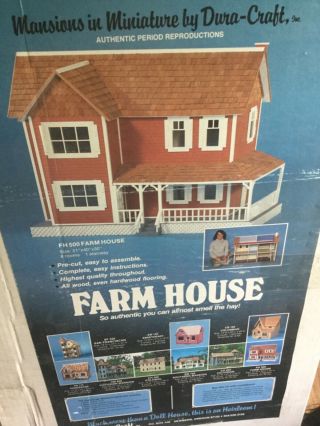 Vtg Dura Craft Wood Farm House Fh 505 Doll House Kit Incomplete 1993 Parts Only