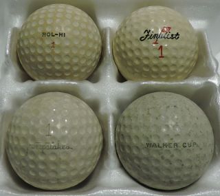 4 - Vintage Wilson Golf Balls,  Hole Hi,  Finalist,  Sweepstakes,  Walker,  All Vul.