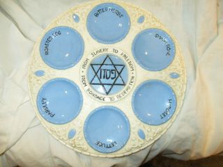 Vintage Ceramic 1978 Passover Seder Plate