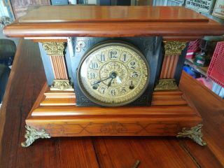 Antique Seth Thomas Adamantine Mantle Clock With Key