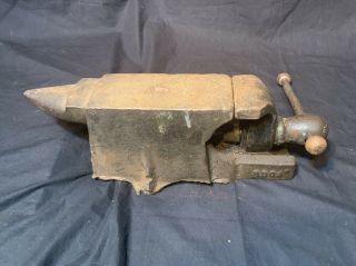 Antique Bench Vise & Anvil Combination Blacksmith Patented 1912 No 380a Forge