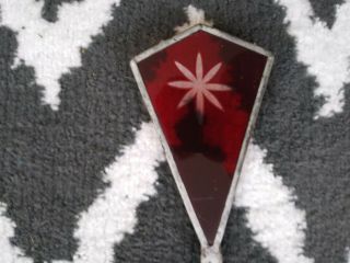 Antique Lightning rod Arrow with red glass with 8 point star 2